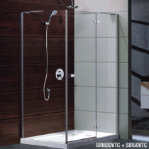 Paroi de douche accès d'angle pivotante  SIRUS 