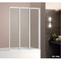 Pare-baignoires 3 volets largeur 140 cm 
