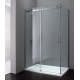 Paroi de douche d'angle  EPONA  avec porte coulissante + fixe latérale