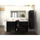 Ensemble de salle de bain  à suspendre LATINA longueur 1220 cm noir 
