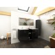 Ensemble de salle de bain  à suspendre LATINA longueur 1220 cm noir 