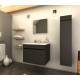 Ensemble de salle de bain  à suspendre LATINA longueur 60 cm noir 