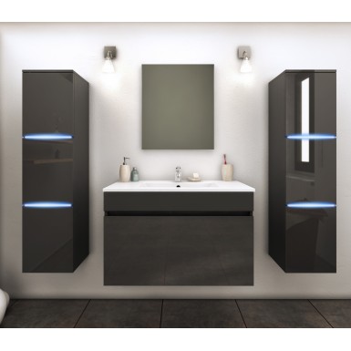 Ensemble de salle de bain  à suspendre LECCE longueur 80 cm 