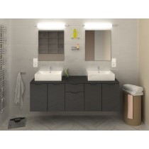 Ensemble de salle de bain  à suspendre LISIA longueur 150 cm 
