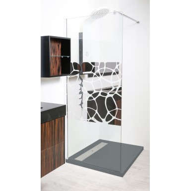 Receveur Ryo 90x90 gris gris Moderne