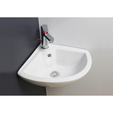 Lave mains d'angle PIVOINE blanc Classique
