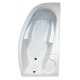 BAIGNOIRE ANGLE 160X90 DROITE blanc Contemporain