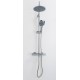 Kit barre de douche ZEKI avec thermostatique Chriomé Classique