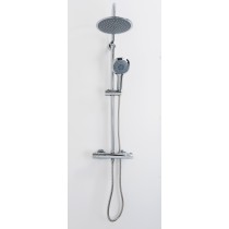 Kit barre de douche ZEKI avec thermostatique Chriomé Classique