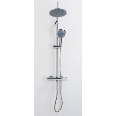 Kit barre de douche ZEKI avec thermostatique Chriomé Classique