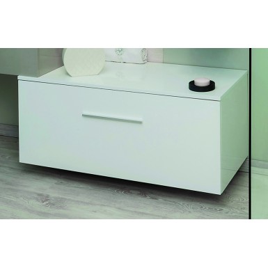 MEUBLE BAS TERRY LAQUE 90 BLANC blanc Moderne