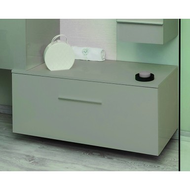 MEUBLE BAS TERRY LAQUE 90 TAUPE taupe Moderne